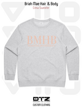 Load image into Gallery viewer, BMHB - STENCIL CREW SWEATER GREY/PINK