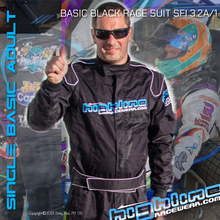 Load image into Gallery viewer, BASIC BLACK Race Suit - SFI 3.2a/1 - SFI 3.2A/5