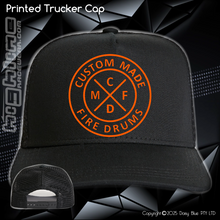 Load image into Gallery viewer, Printed Trucker Cap - Custom Made Fire Drums
