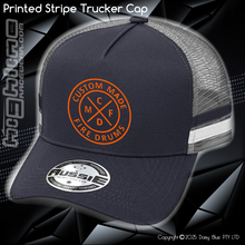 Load image into Gallery viewer, STRIPE Trucker Cap - Custom Made Fire Drums
