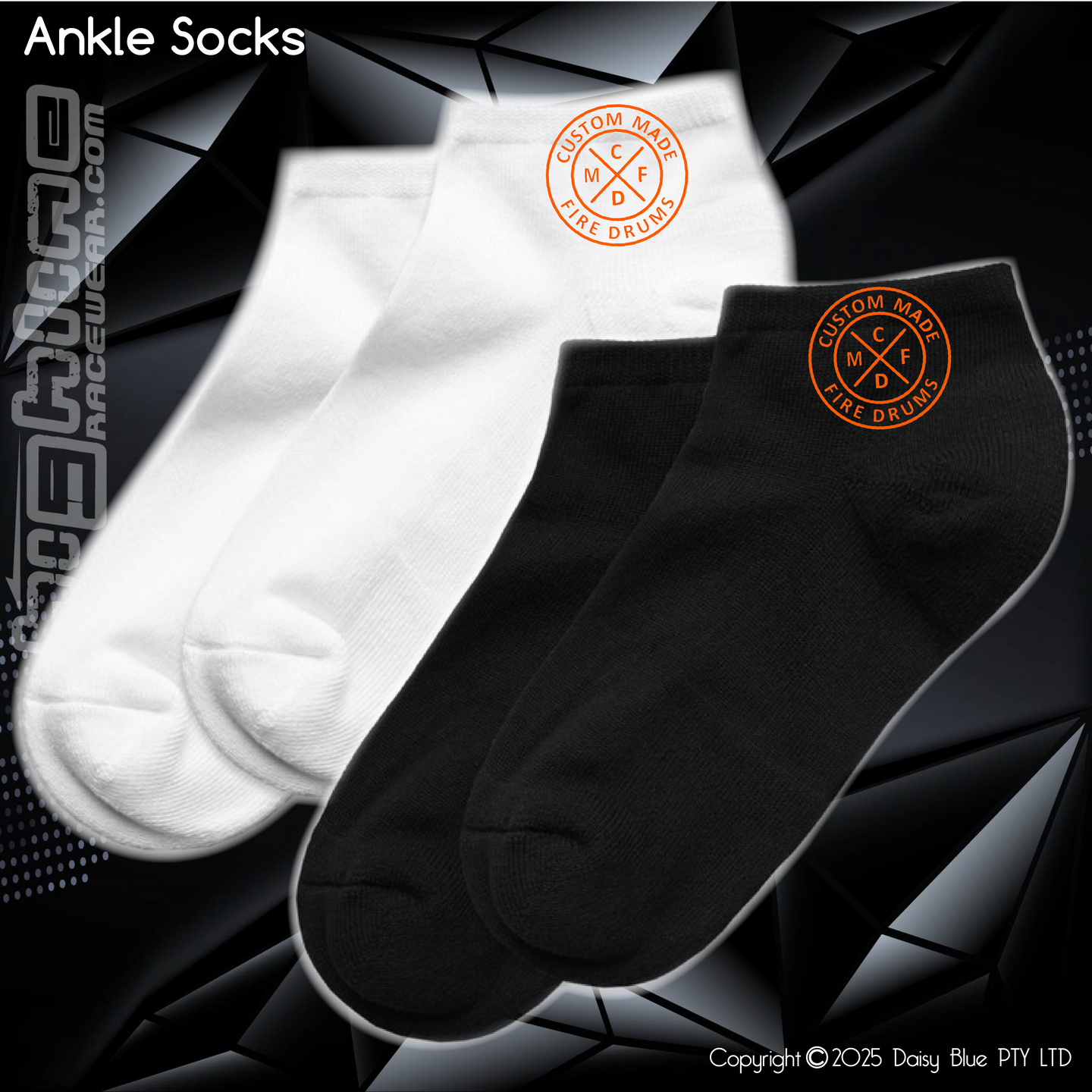Ankle Socks - Custom Made Fire Drums