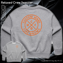 Load image into Gallery viewer, Relaxed Crew Sweater - Custom Made Fire Drums
