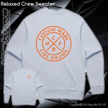 Load image into Gallery viewer, Relaxed Crew Sweater - Custom Made Fire Drums
