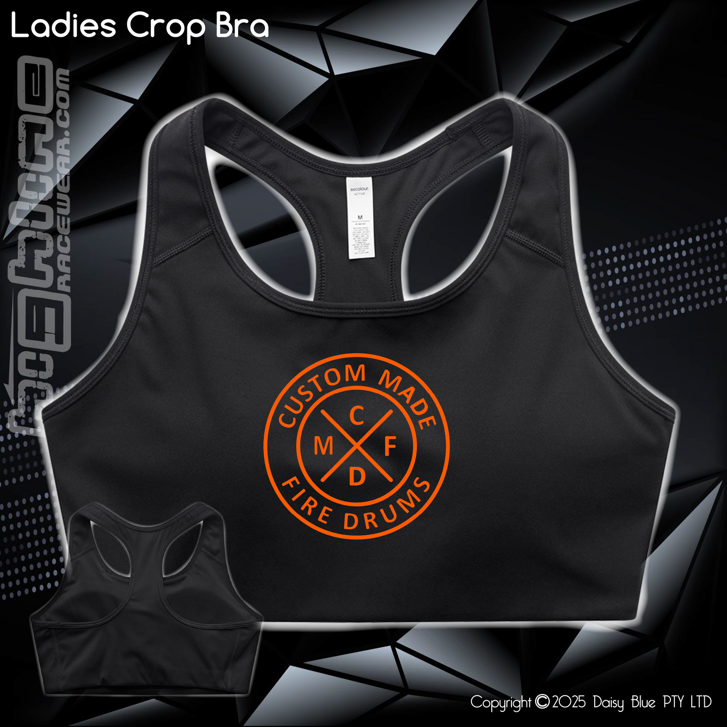 Active Bra Top - Custom Made Fire Drums