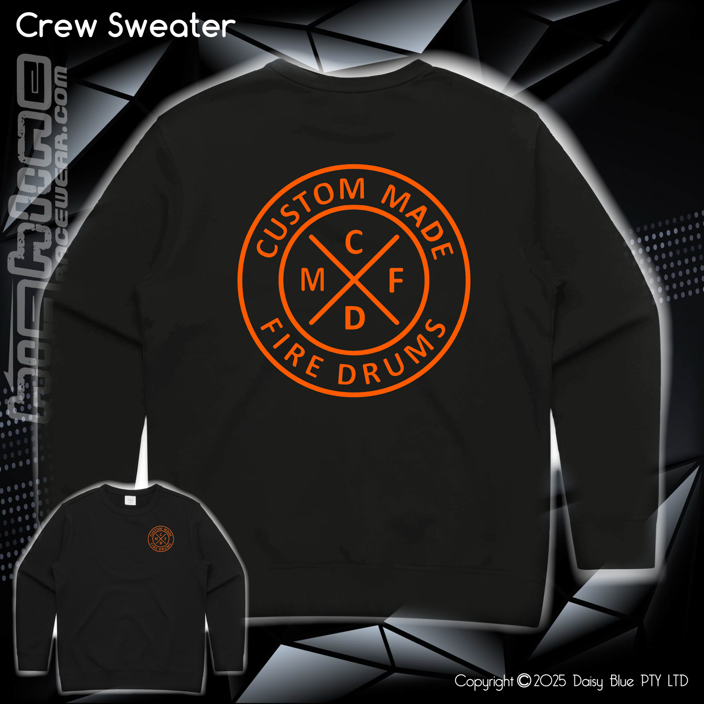 Crew Sweater - Custom Made Fire Drums