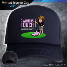 Load image into Gallery viewer, Printed Trucker Cap - A Womans Touch Gardening Service
