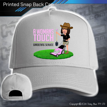 Load image into Gallery viewer, Printed Snap Back CAP - A Womans Touch Gardening Service
