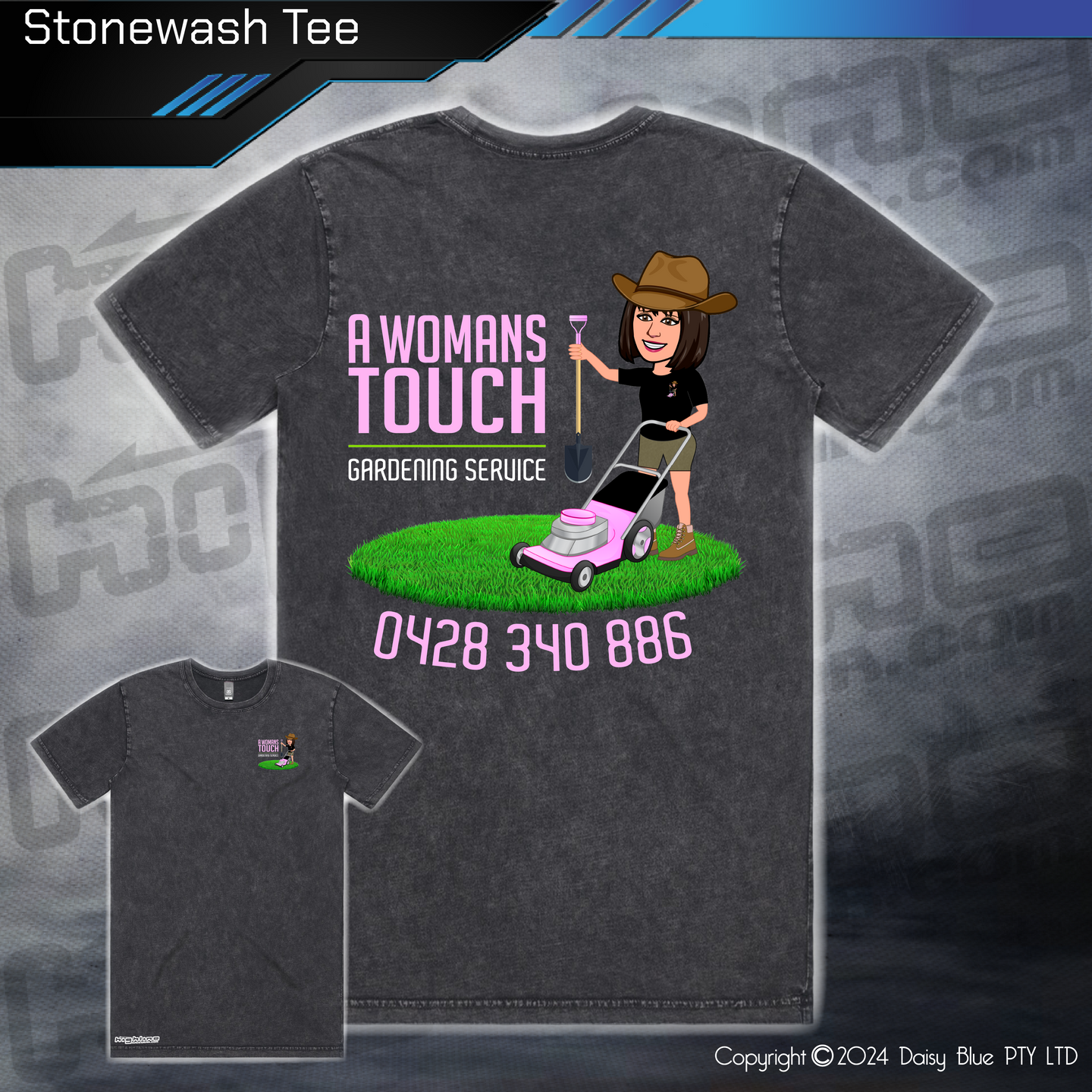 Stonewash Tee - A Womans Touch Gardening Service