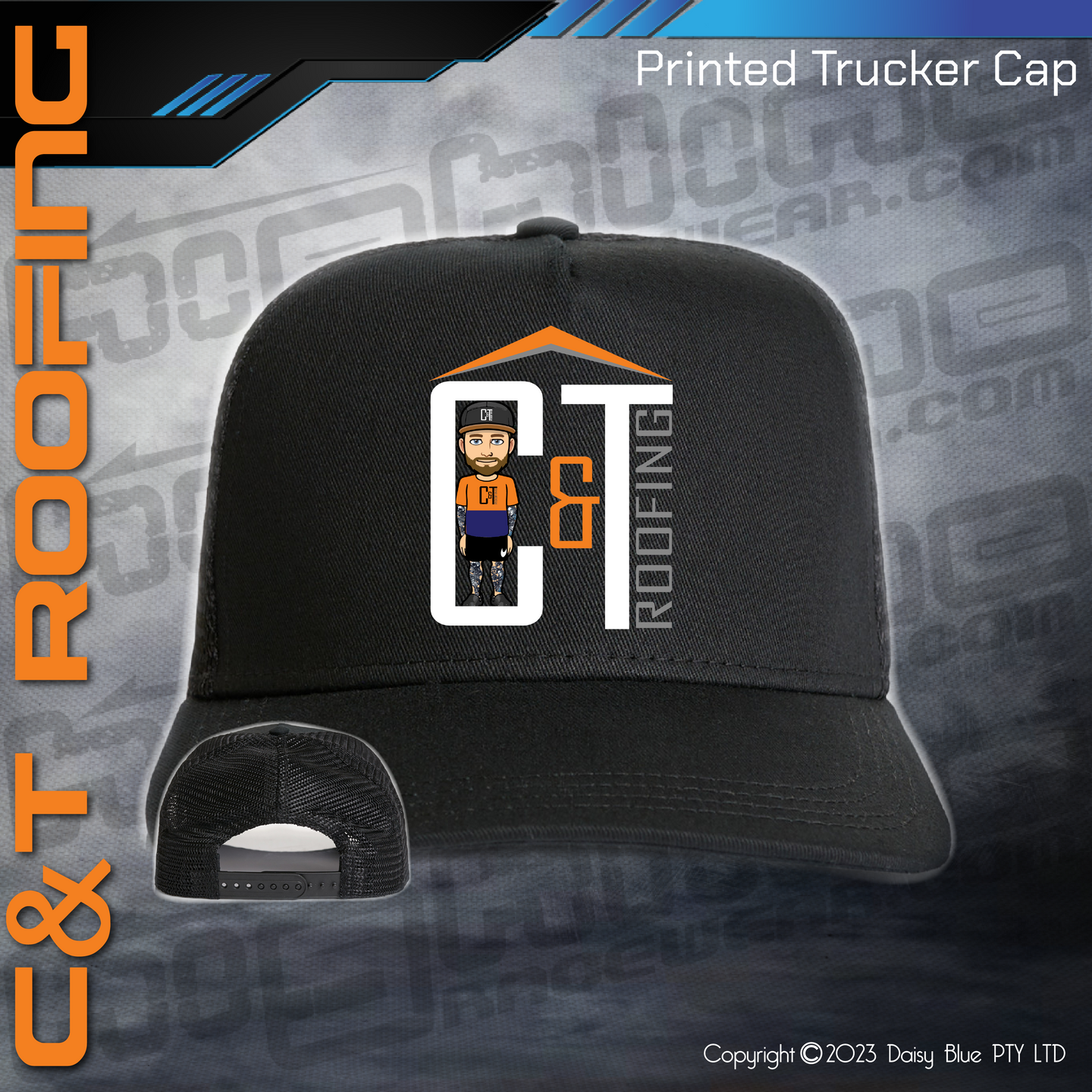 Printed Trucker Cap - C&T Roofing