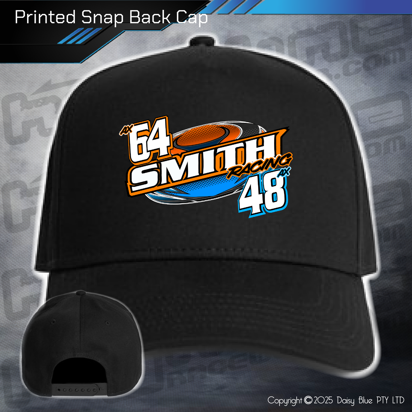 Printed Snap Back CAP - Smith Racing