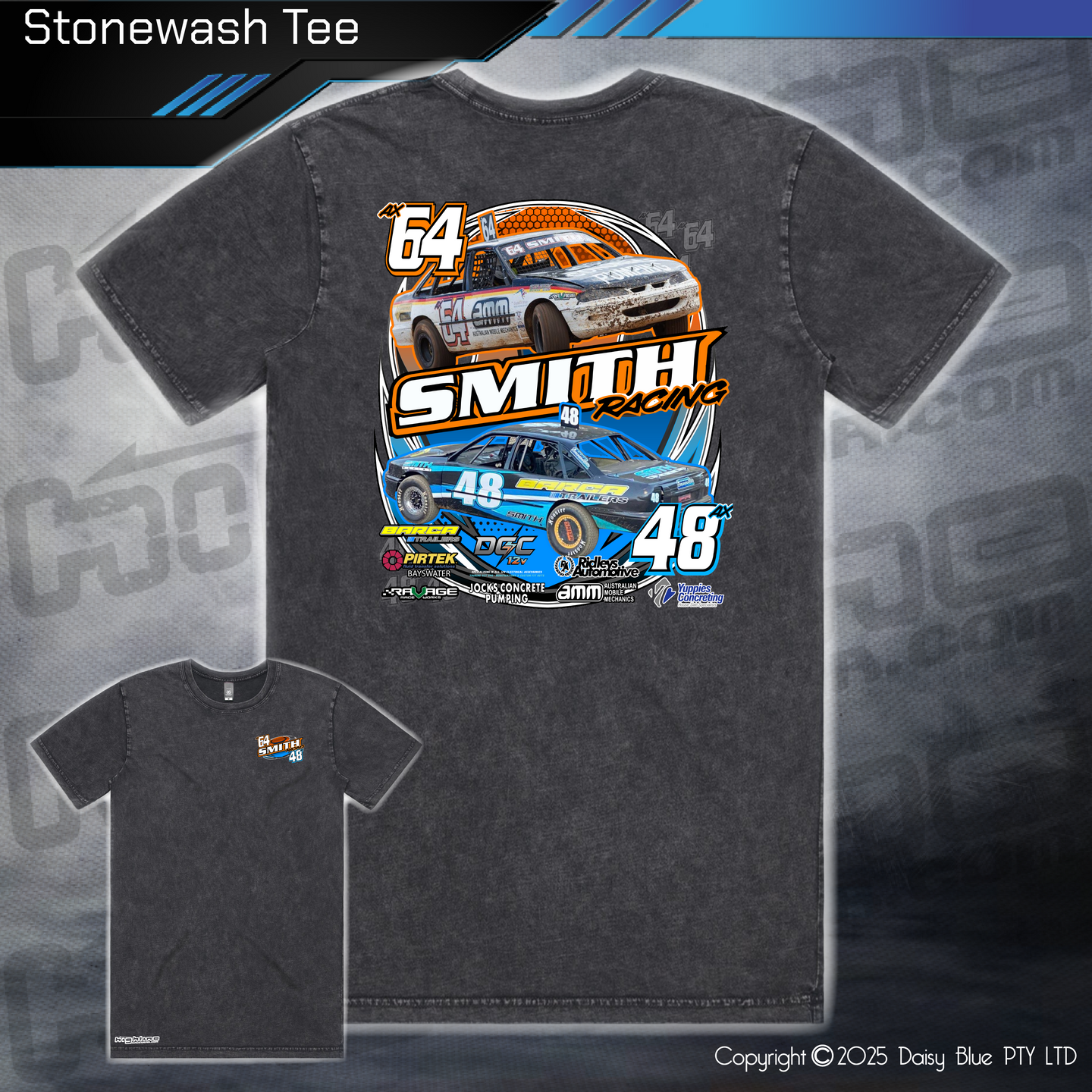 Stonewash Tee - Smith Racing