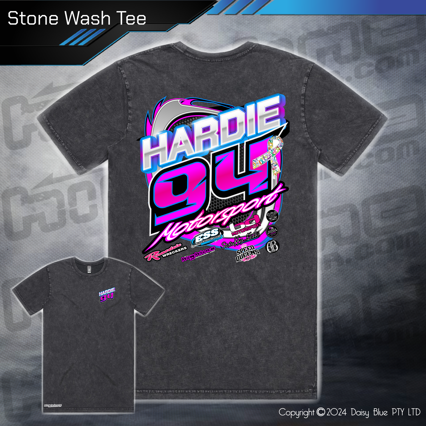 Stonewash Tee - Hardie Motorsports