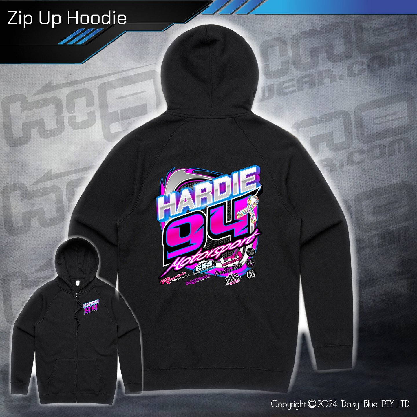 Zip Up Hoodie - Hardie Motorsports