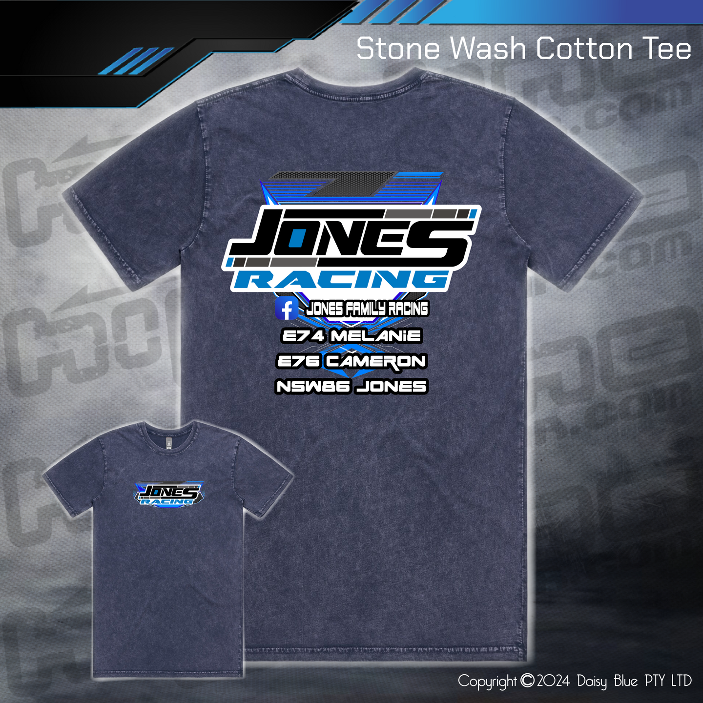 Stonewash Tee - Jones Racing