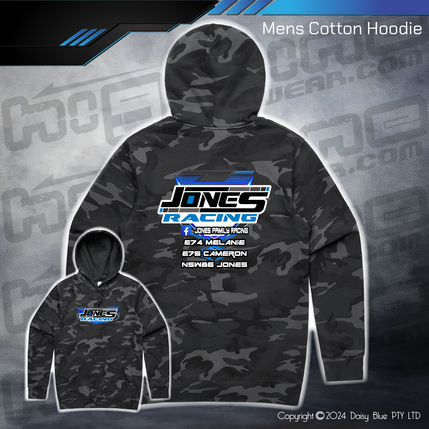 Camo Hoodie - Jones Racing