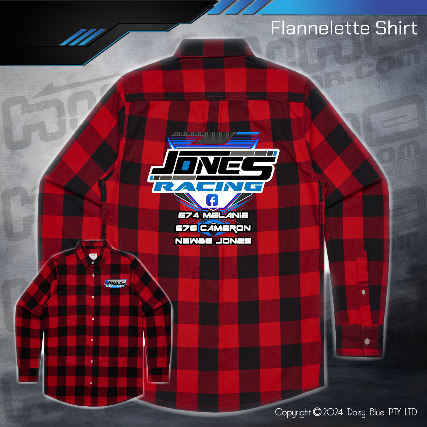 Flannelette Shirt - Jones Racing