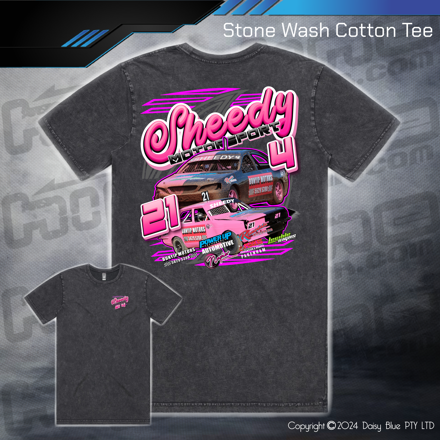 Stonewash Tee - Sheedy Motorsport