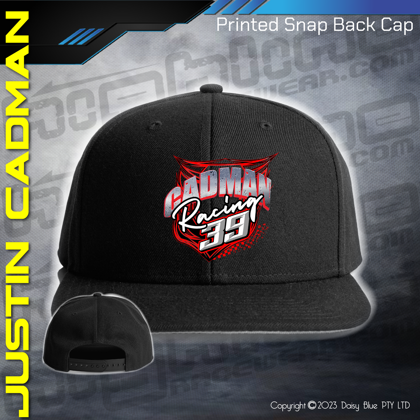 Printed Snap Back CAP - Justin Cadman
