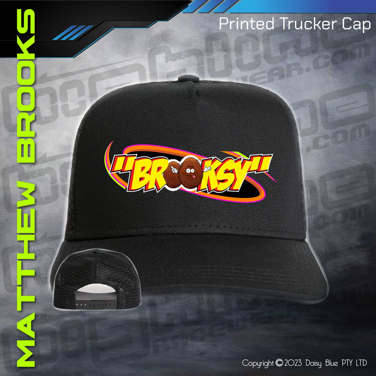 Printed Trucker Cap - Matthew Brooks