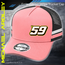 Load image into Gallery viewer, Embroidered STRIPE Trucker Cap - Mick Ardley
