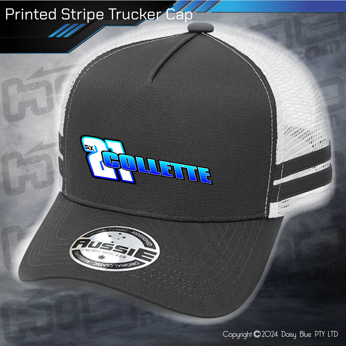 STRIPE Trucker Cap - Collette Racing – Highline Racewear