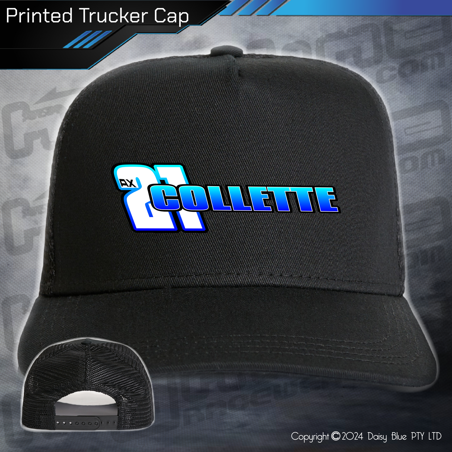 Printed Trucker Cap - Collette Racing