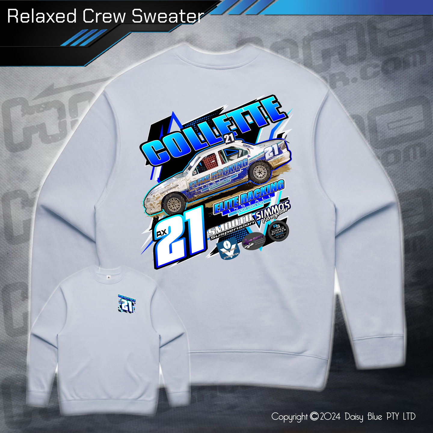 Relaxed Crew Sweater - Collette Racing