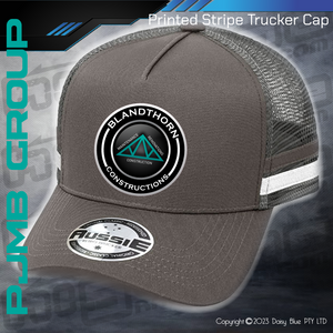 Printed STRIPE Trucker Cap - Blandthorn Constructions