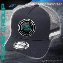 Load image into Gallery viewer, Printed STRIPE Trucker Cap - Blandthorn Constructions
