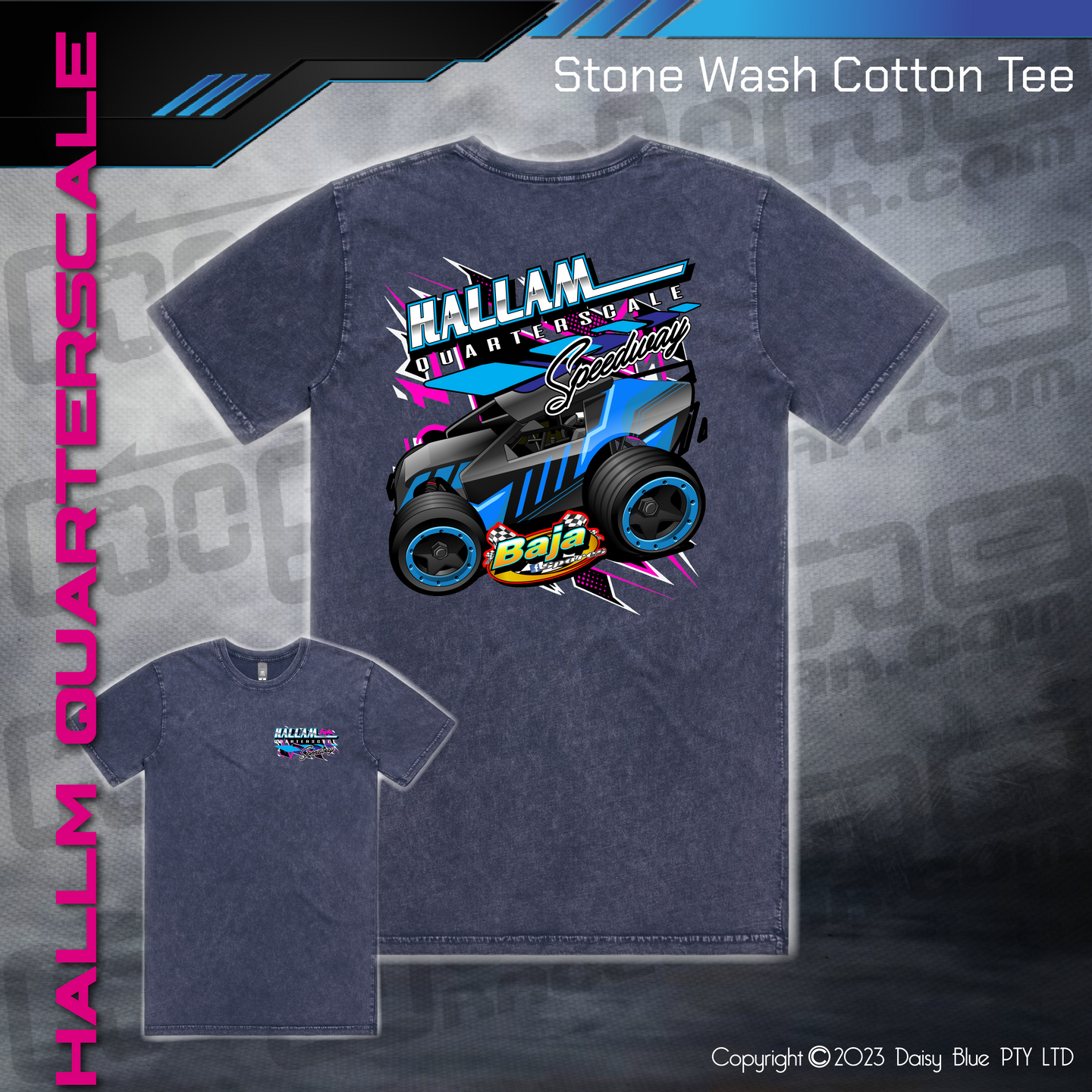 Stonewash Tee - Hallam Quarterscale Speedway