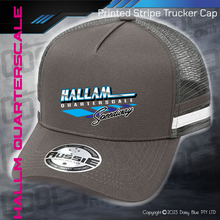 Load image into Gallery viewer, STRIPE Trucker Cap - Hallam Quarterscale Speedway
