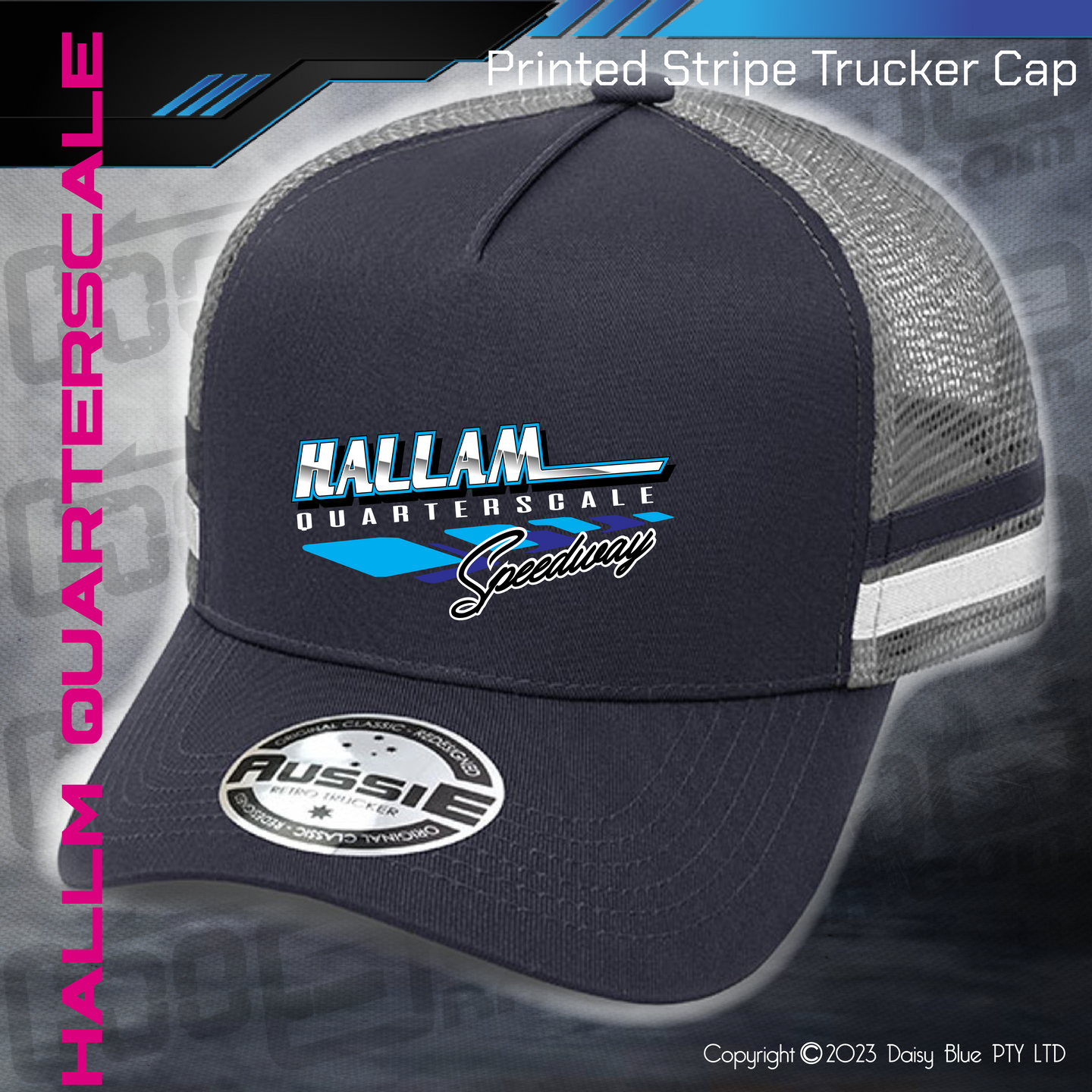 STRIPE Trucker Cap - Hallam Quarterscale Speedway