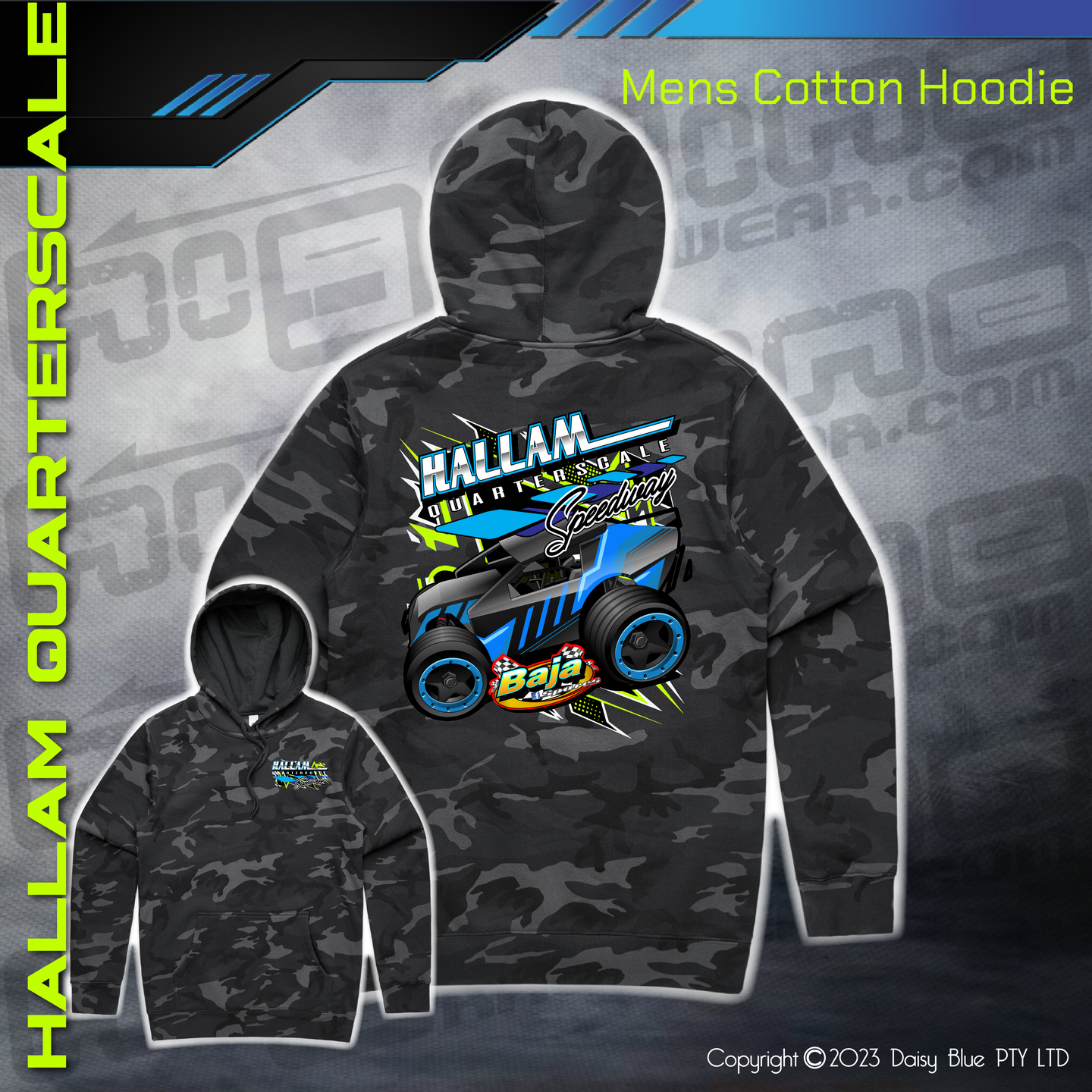 Camo Hoodie - Hallam Quarterscale Speedway