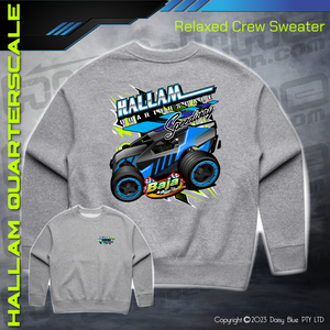 Relaxed Crew Sweater -  Hallam Quarterscale Speedway