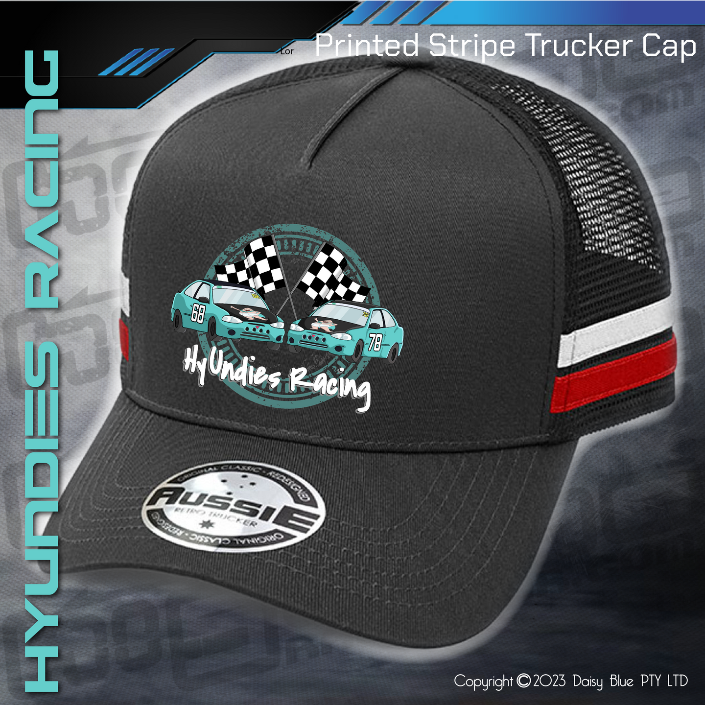 STRIPE Trucker Cap - Hyundies Racing