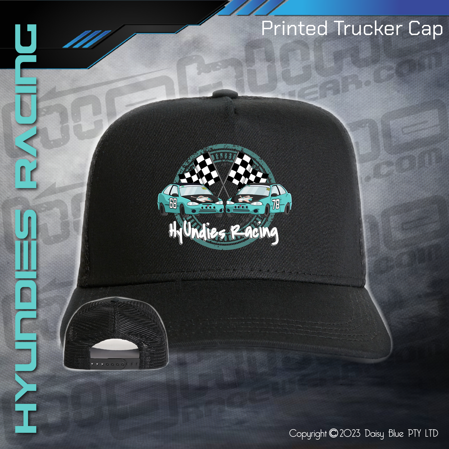Printed Trucker Cap - Hyundies Racing