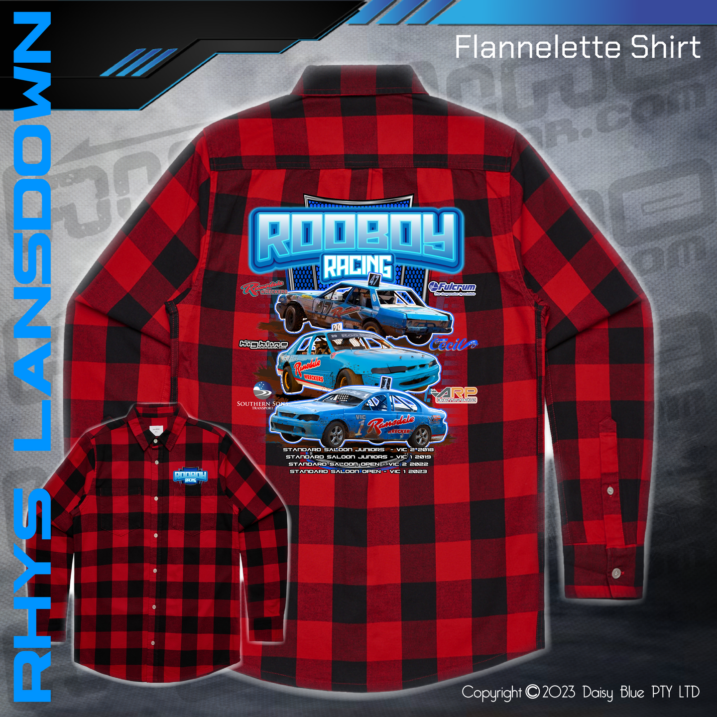 Flannelette Shirt -RHYS 'ROOBOY' LANSDOWN