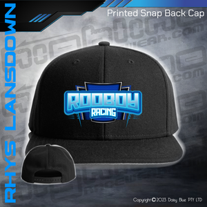 Printed Snap Back CAP - RHYS 'ROOBOY' LANSDOWN