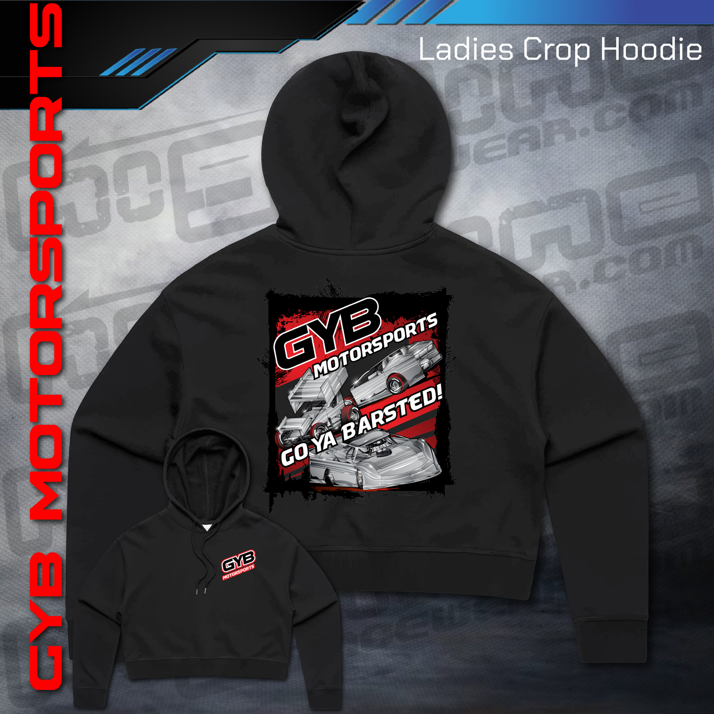 Ladies Crop Hoodie - GYB Motorsport