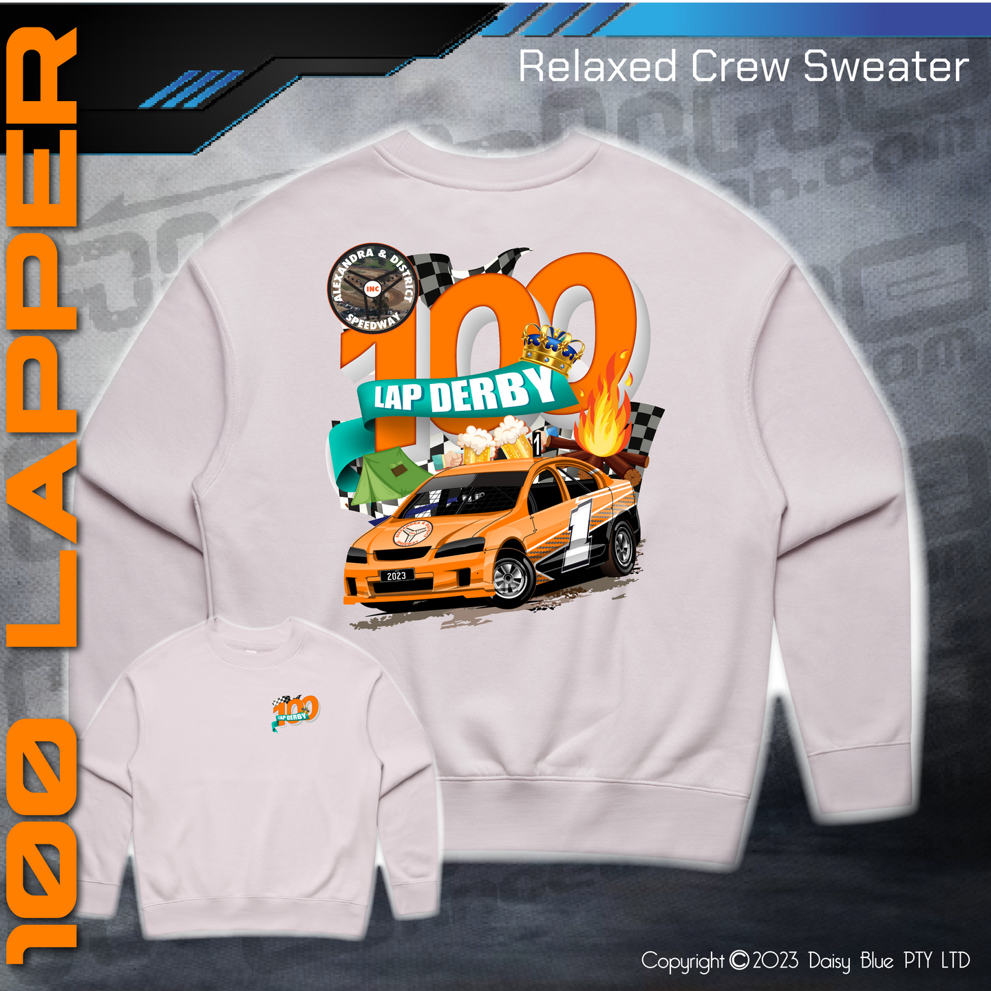 Relaxed Crew Sweater -  100 Lapper 2023