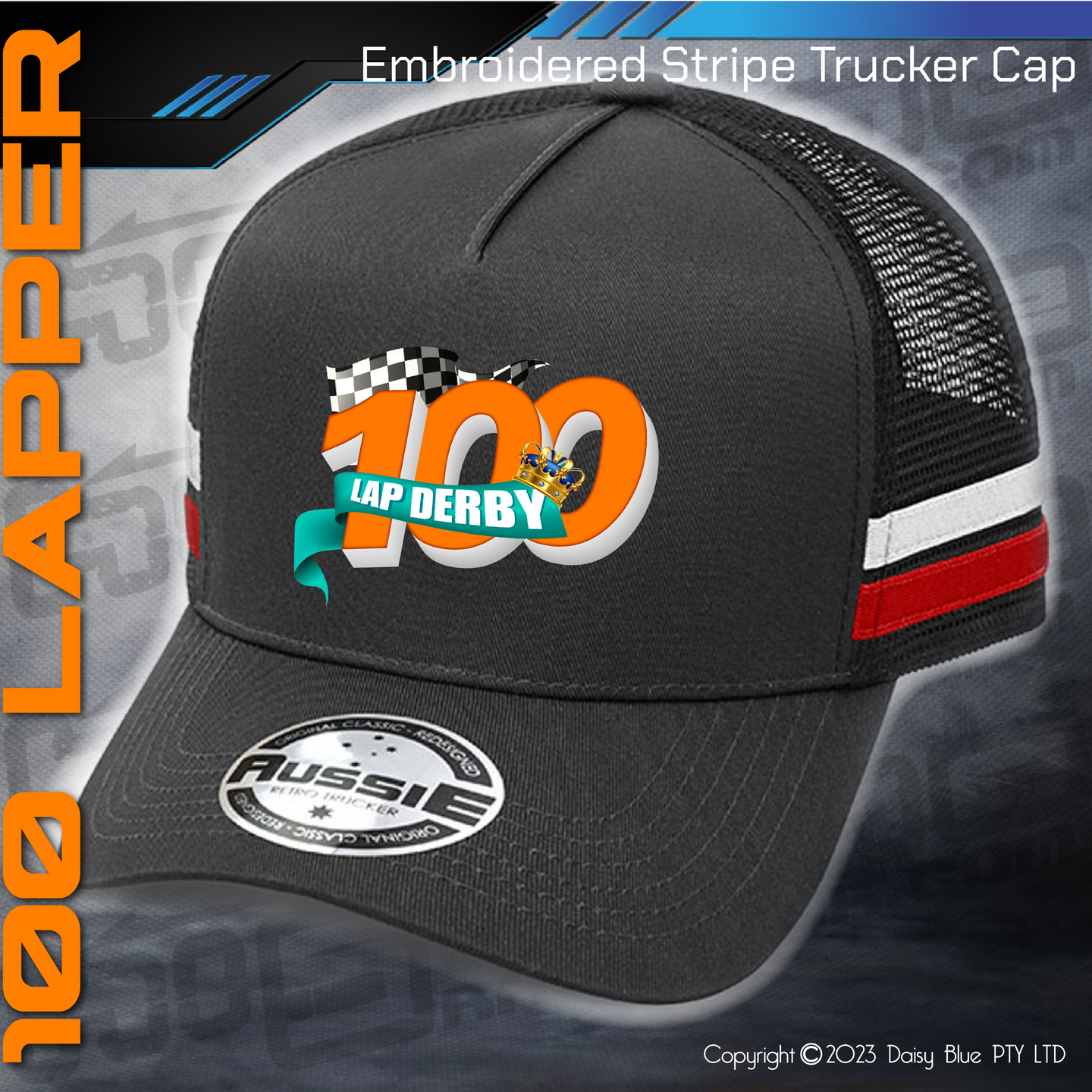 STRIPE Trucker Cap - 100 Lapper 2023