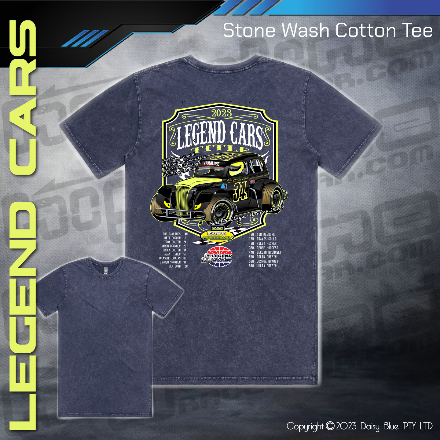 Stonewash Tee - Legend Cars Title 2023