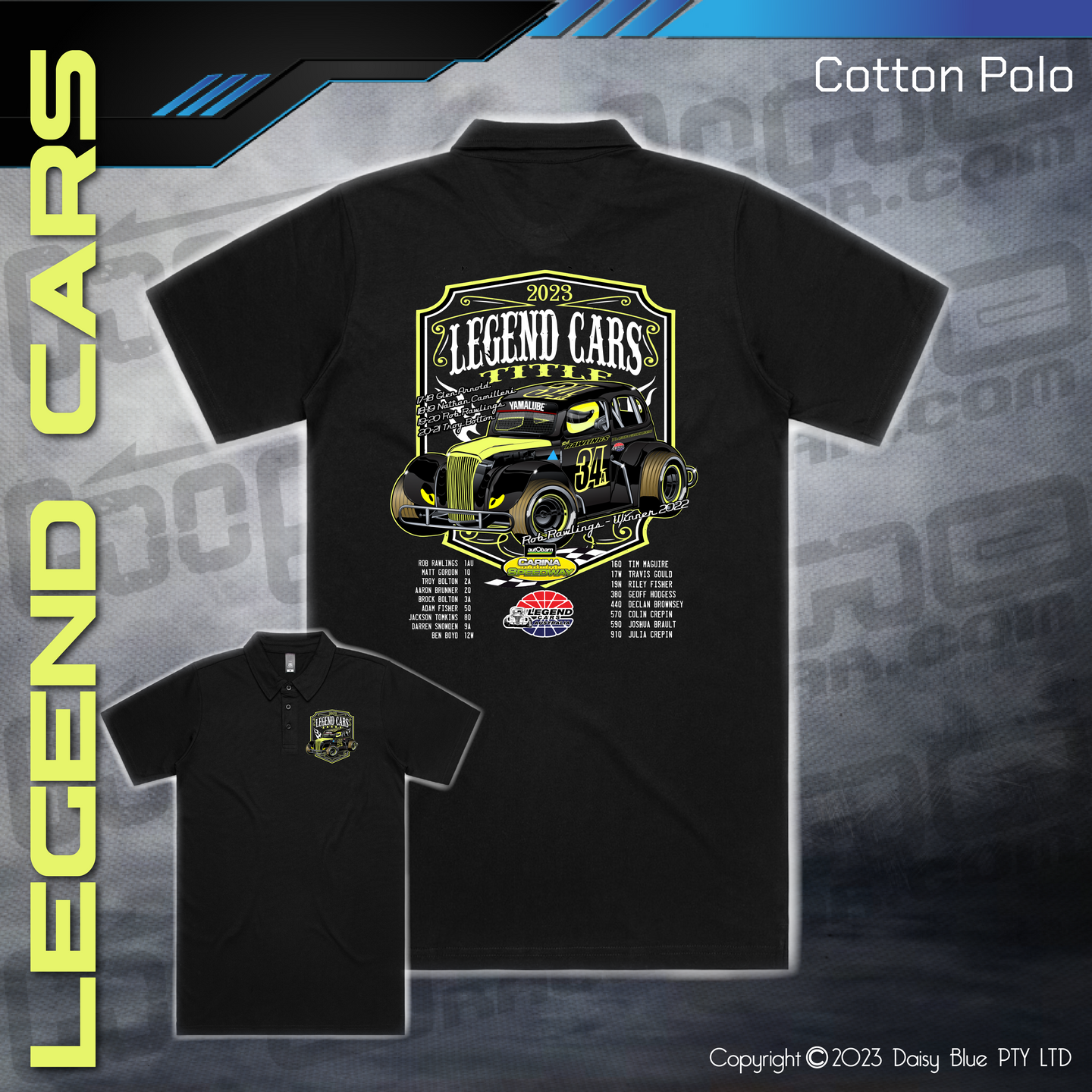Cotton Polo - Legend Cars Title 2023