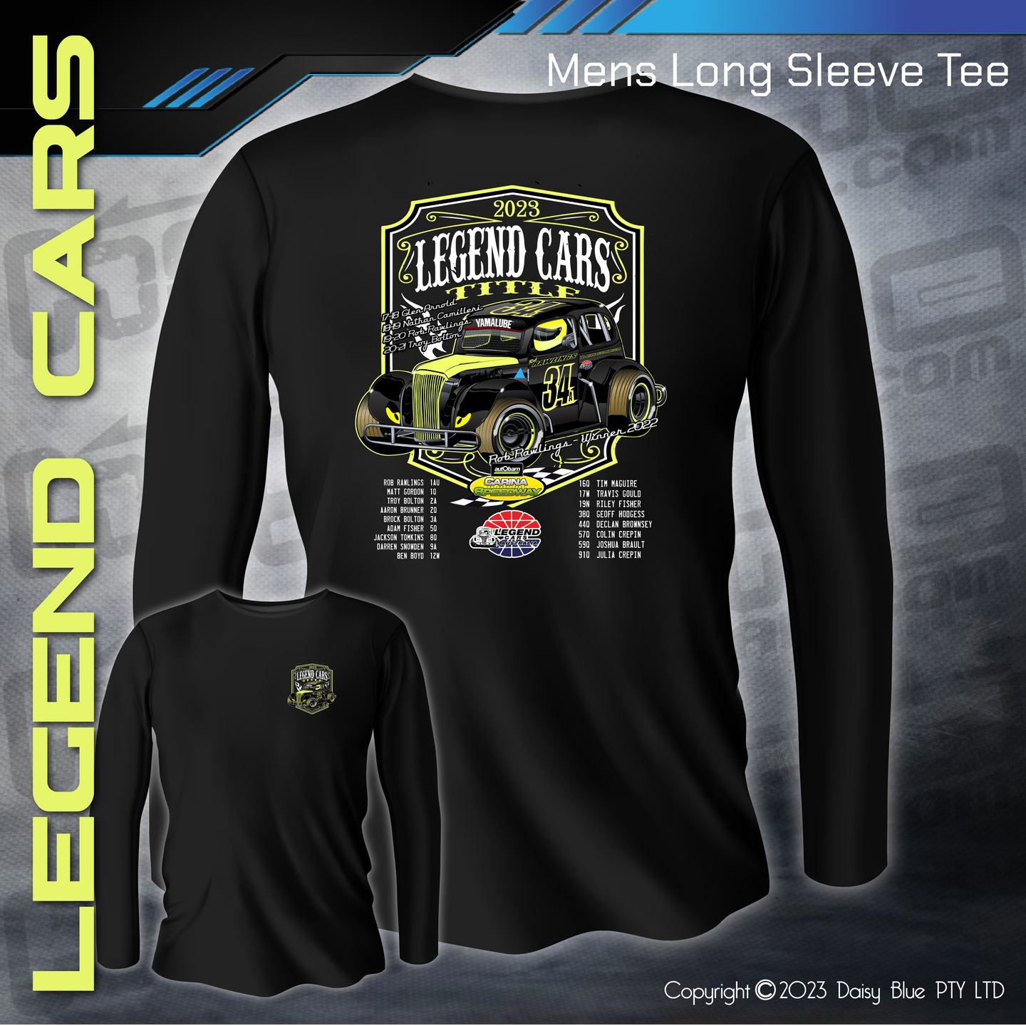Long Sleeve Tee -  Legend Cars Title 2023