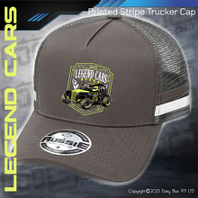 Load image into Gallery viewer, Printed STRIPE Trucker Cap - Legend Cars Title 2023
