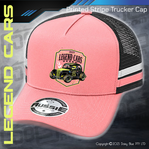 Printed STRIPE Trucker Cap - Legend Cars Title 2023