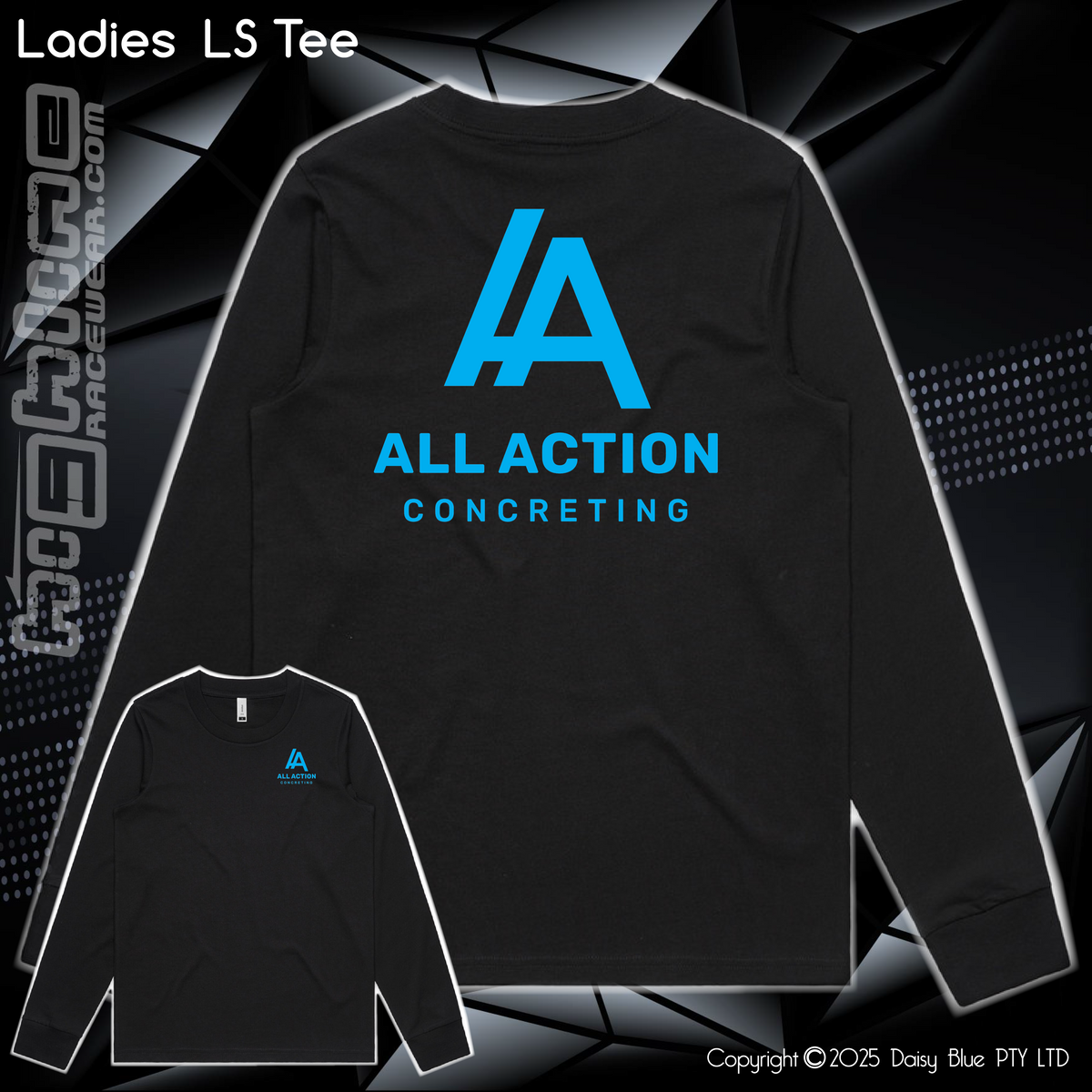 Long Sleeve Tee - All Action Concreting – Highline Racewear