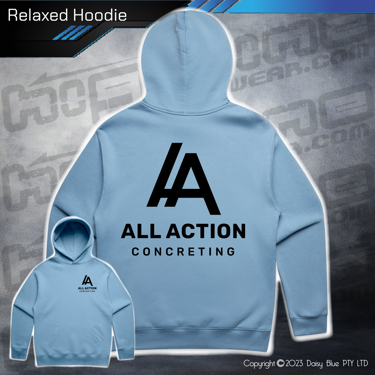 Relaxed Hoodie - All Action Concreting – Highline Racewear