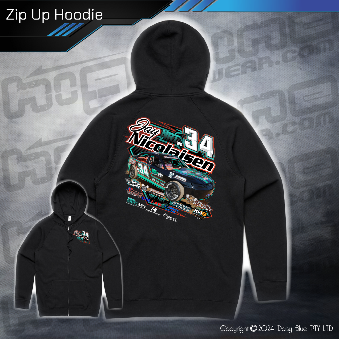 Zip Up Hoodie - Gordon Racing (Copy)