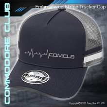 Load image into Gallery viewer, STRIPE Trucker Cap - CC Heartbeat
